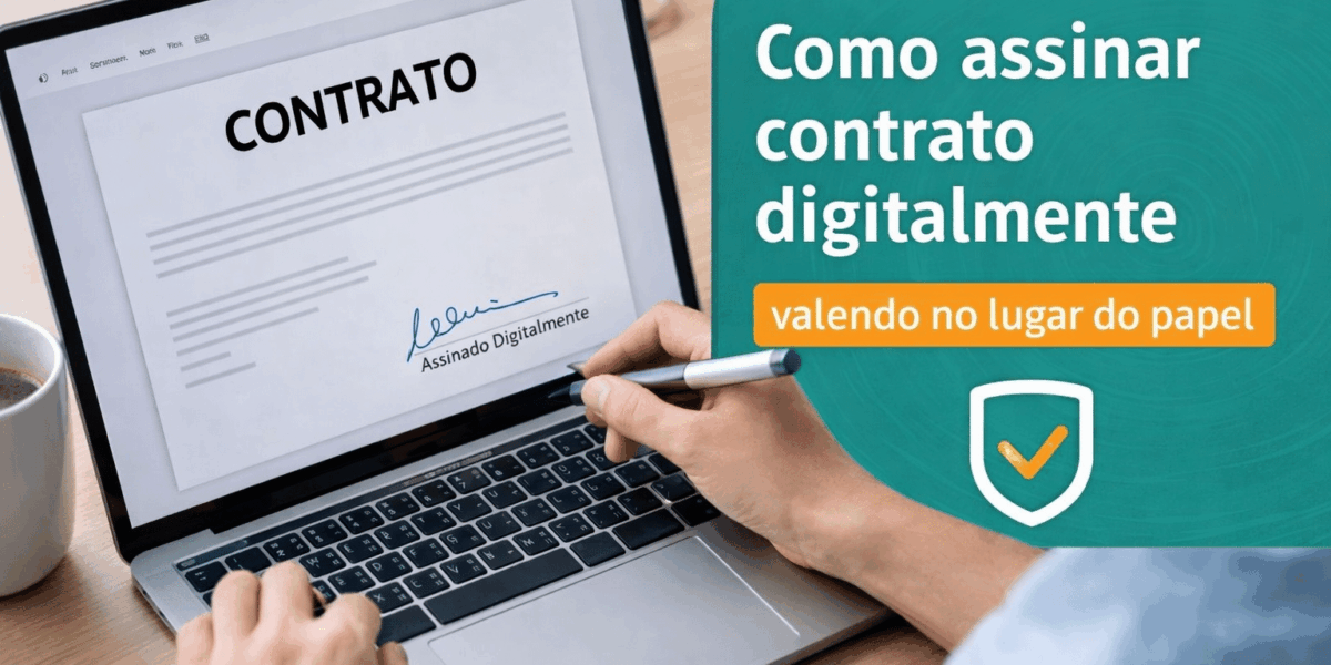 Assinar contrato digitalmente é uma forma mais prática, rápida e moderna de resolver documentos importantes. Em vez de depender de papel, impressão e demora, você pode assinar tudo de forma eletrônica com mais segurança e menos burocracia. E o mais importante: escolher o certificado certo evita erro e retrabalho. Se você vai assinar em nome próprio, normalmente o ideal é o e-CPF. Se a assinatura será em nome da empresa, o caminho pode ser o e-CNPJ.